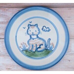 M.A. Hadley Dinner 11" Dinner Plates Pig Cow Cat Cat Set of 4